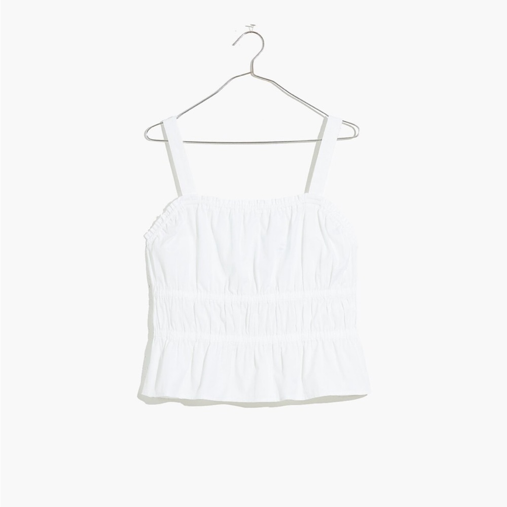 Madewell Poplin Sophia Peplum Tank